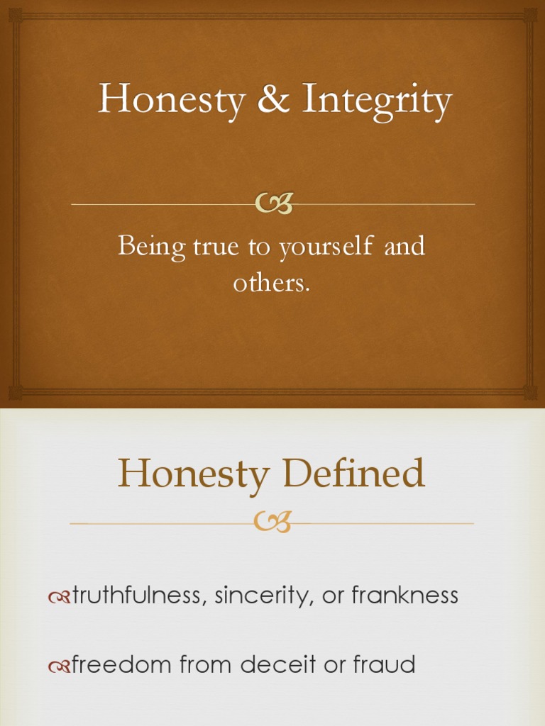 Honesty Integrity Revisedsada | PDF | Integrity | Stereotypes