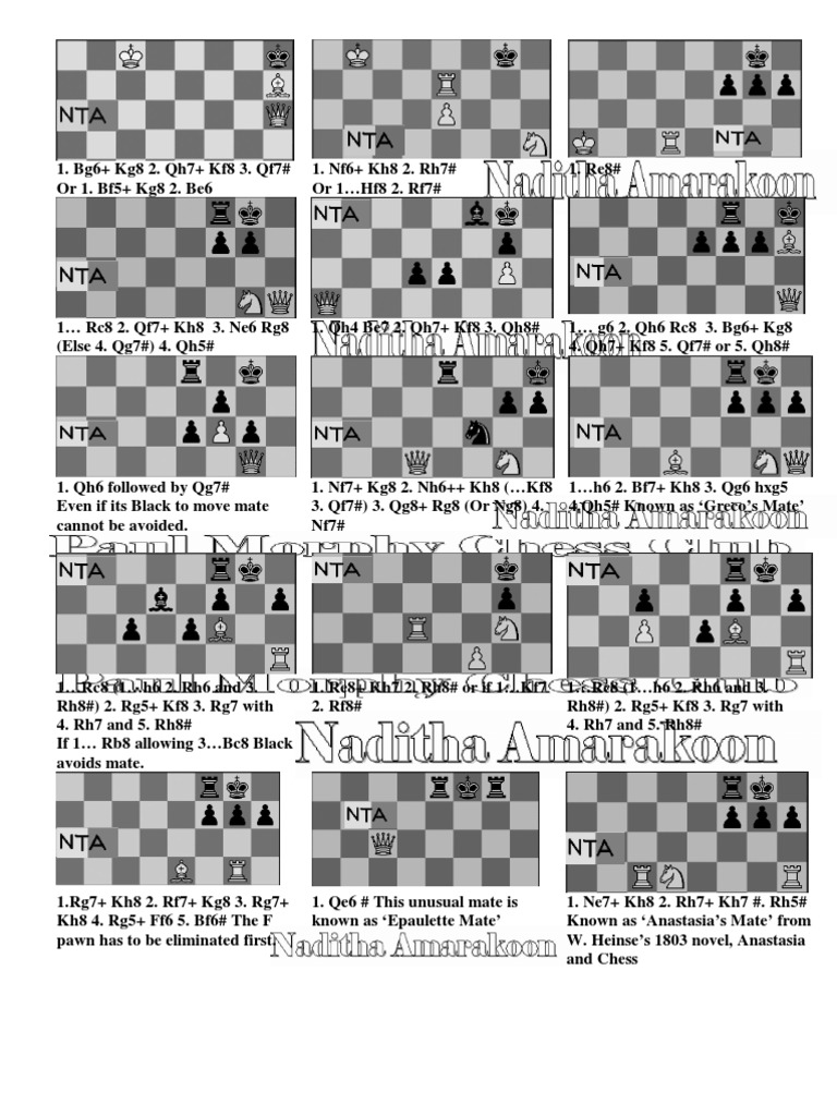 Chess Checkmate Patterns Explained | PDF