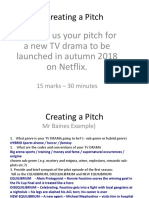 EXAMPLE Pitching a Programme
