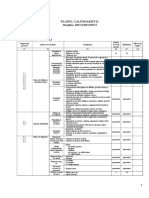 Clasa V - EFS - Planul Calendaristic Semestrial