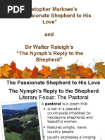 Christopher Marlowe's "The Passionate Shepherd To His Love" and Sir Walter Raleigh's "The Nymph's Reply To The Shepherd"