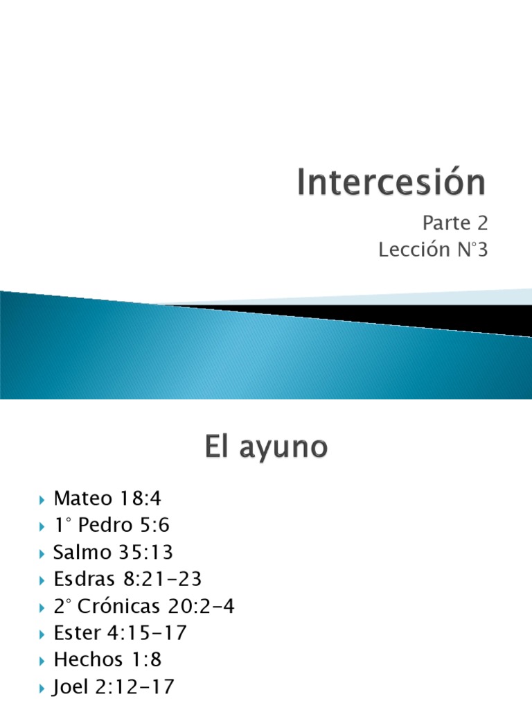 Lección N3 Intercesión Intercesión Parte 2