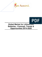 Global Market for Lithiumion Batteries Forecast Opp 2014-20