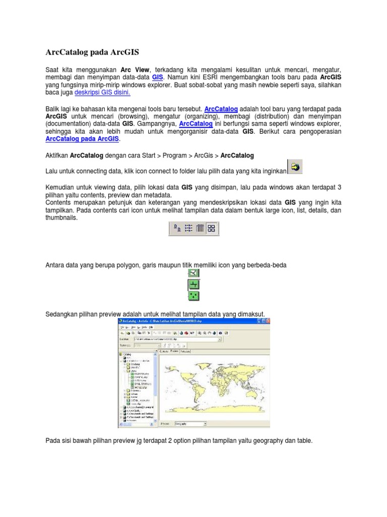 Panduan ArcCatalog untuk Pemula | PDF | Komputer