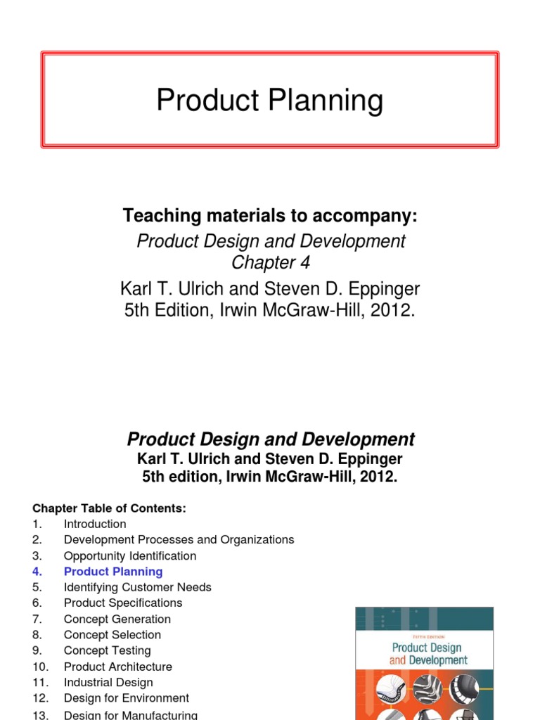 Product Planning Process Overview | PDF | New Product Development | Fax