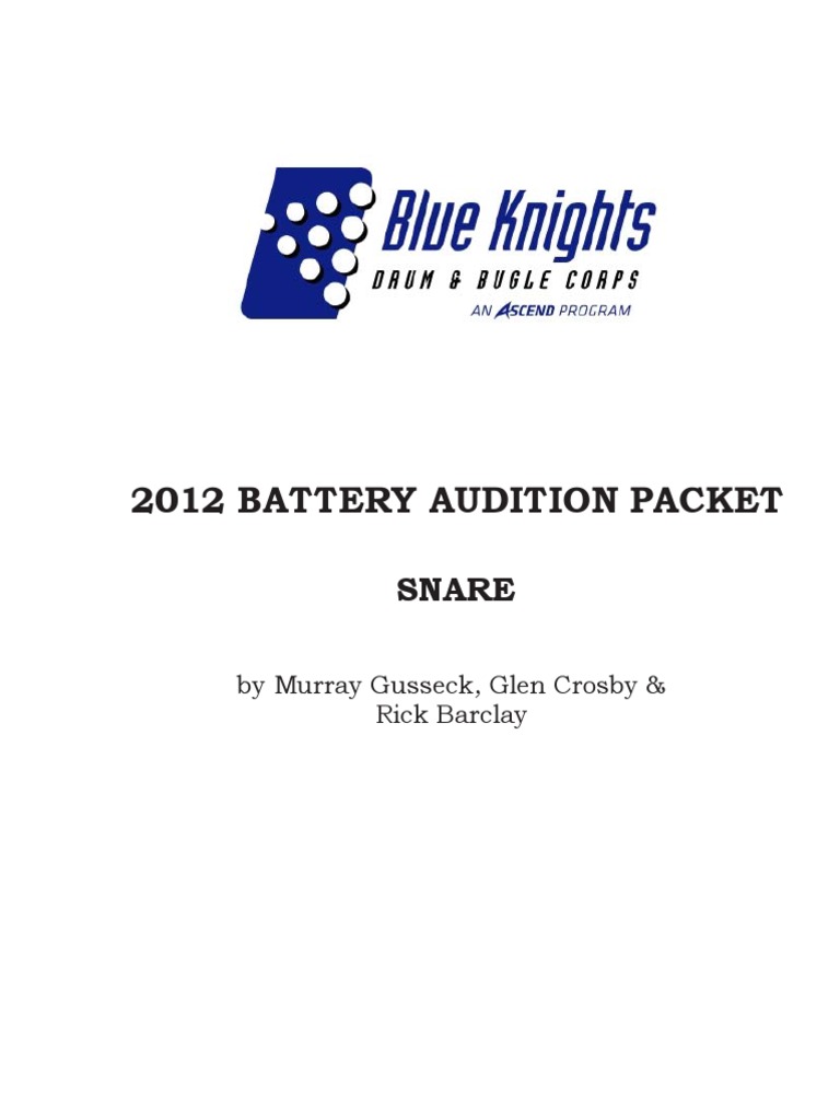 2012 Audition Packet Snare PDF PDF Performing Arts Leisure