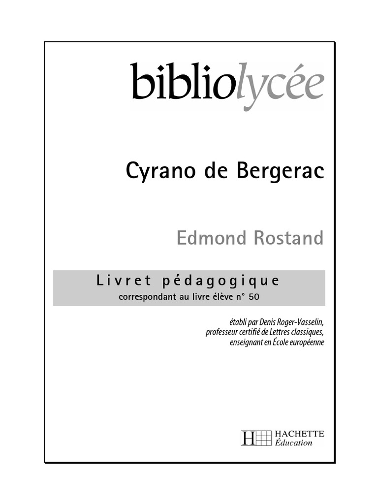 Fiche De Lecture Cyrano De Bergerac Pdf