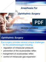 Opthalamic Anesthesia