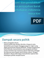 Dampak Politik, Budaya, Sosial-Ekonomi Dan Pendidikan Pada Masa Penjajahan Barat