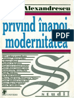 Sorin Alexandrescu - Privind Inapoi, Modernitatea