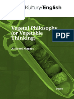 Vegetal Philosophy or Vegetal Thinking PDF