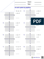 Grade  10 Algebra Solving Sysem by Graphing