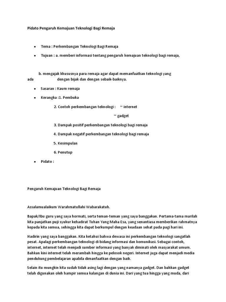 Contoh Pidato Pdf
