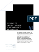 Informe de Laboratorio de Hidrocarburos Aromaticos