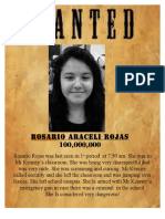 Rojas Rosario Wanted Poster