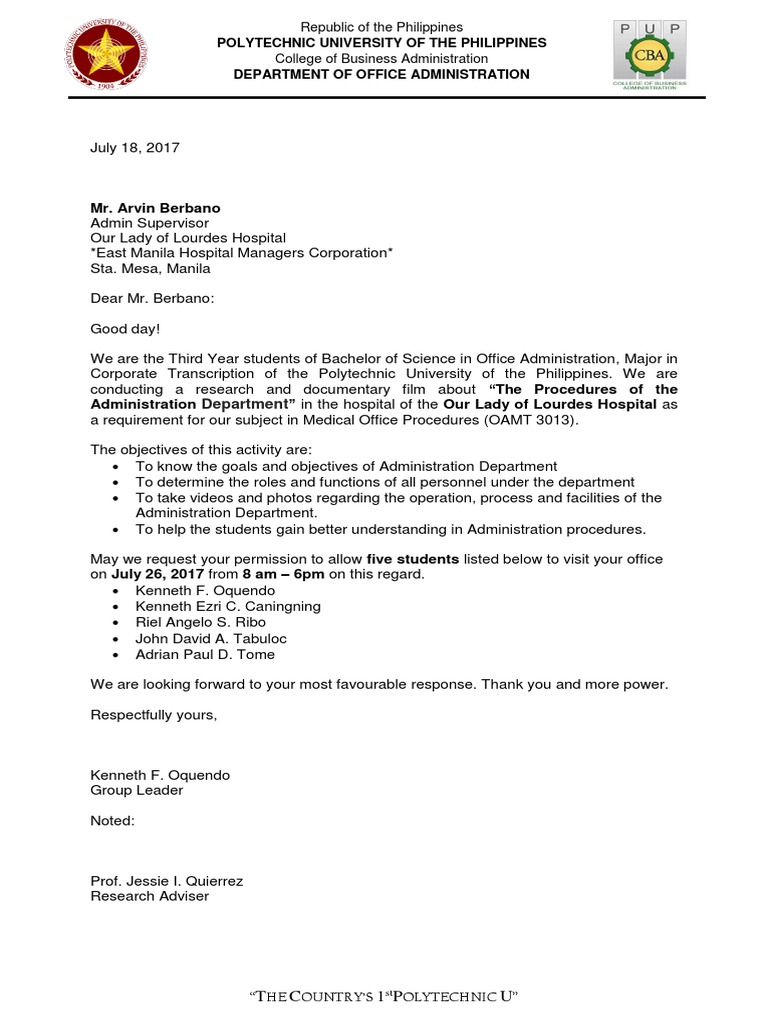 Oamt Request Letter | PDF | Wellness | Medical