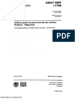 NBR 11768 (2011) - Aditivos para Concreto de Cimento Portland Requisitos - (Em Vigor)