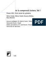 Avaluació de La Comprensió Lectora. Vol. I PDF
