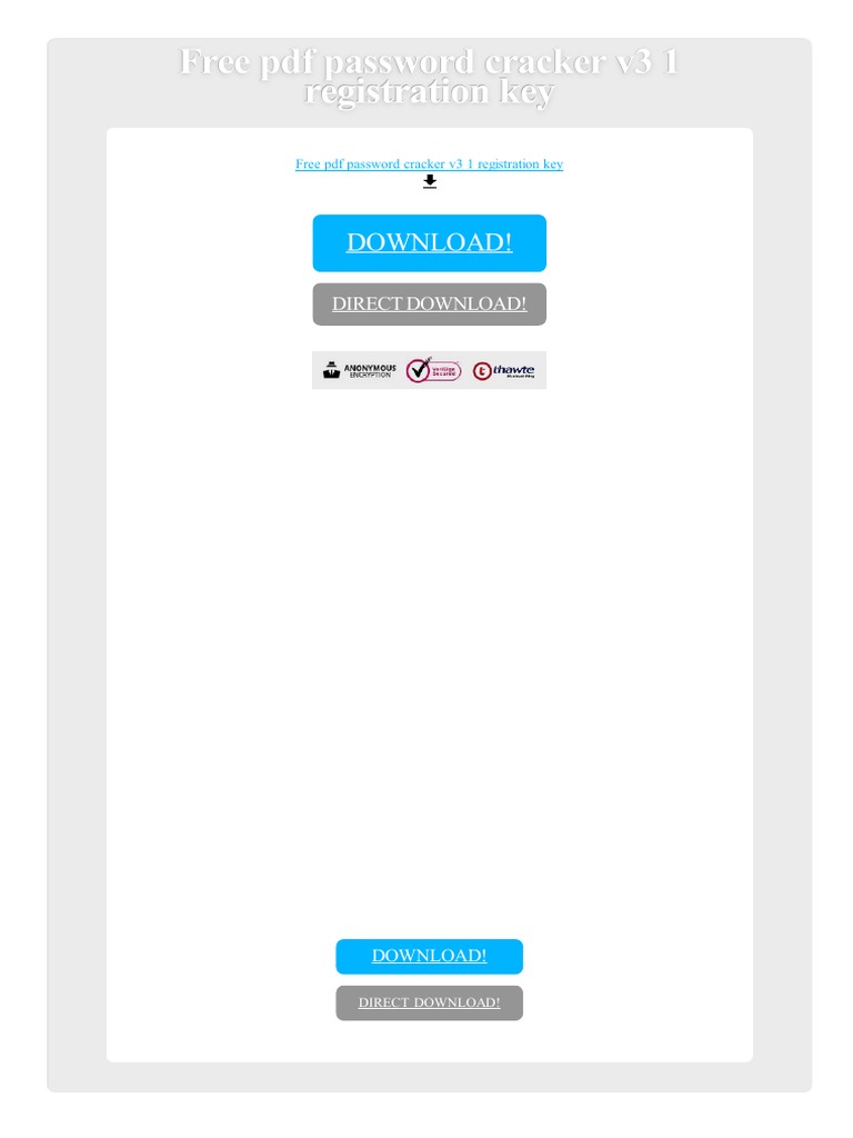 Free PDF Password Cracker v3.1 Key | PDF | Portable Document Format ...