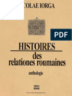 Histoire Des Relations Roumaines PDF