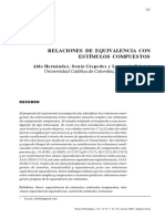 Relaciones de Equivalencia Con Estímulos Compuestos: Aldo Hernández, Sonia Céspedes y Leonardo Prieto