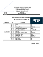 Susunan Acara Penyegaran Kader