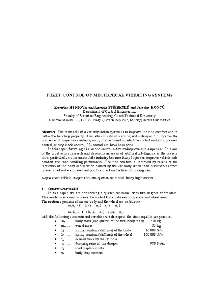 Fuzzy Control | PDF