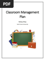 Classroom Management Plan