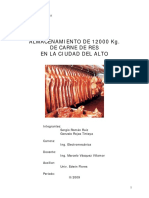 Almacenamiento de 12000 KG de Carne de Res