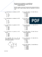 Pruebas Saber de Matemc3a1ticas de Dc3a9cimo Conversiones y Teorema de Pitc3a1goras