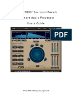 Waves R360° Surround Reverb Software Audio Processor Users Guide