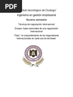 Ensayo Negociacion