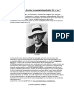 Hilbert y Sus 23 Desafios Matematicos Del Siglo XX