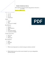 unit 3student satisfaction survey