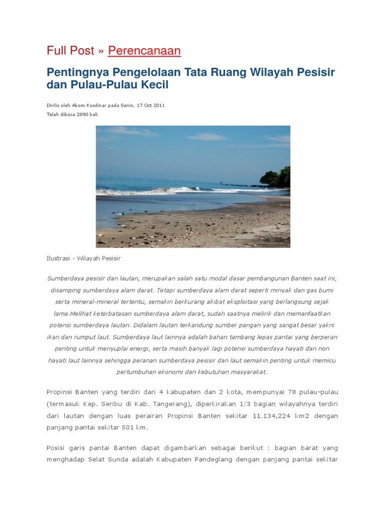 Pengelolaan Kws Pesisir