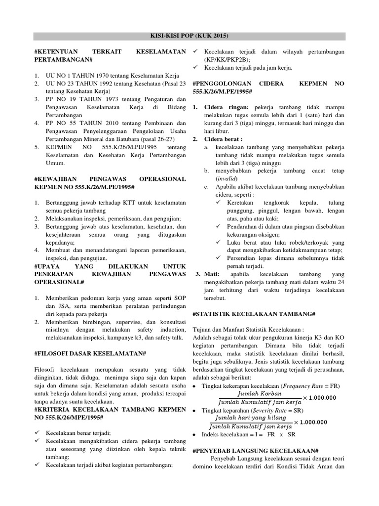 Pengawas Operasional Pertama