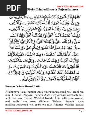 Doa Sholat Tahajud Pdf Pdf
