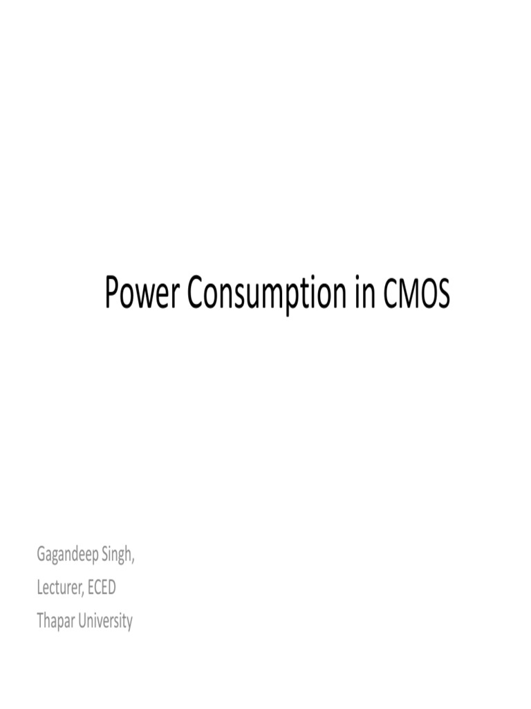 Power Consumption in CMOS Circuits | PDF | Field Effect Transistor | Mosfet