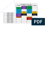 2nd Semester Schedule