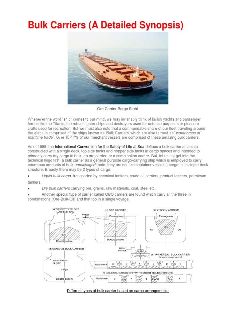 Overview of Bulk Carriers and Types | PDF | Tonnage | Ships