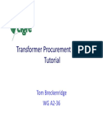 Transformer Procurement Process Tutorial: Tom Breckenridge WG A2 36
