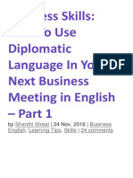 Business Skills Using Diplomaticlanguage2017