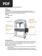 To Study The Operation of Hydraulic Press: Objective