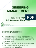 Engineering Management: T3A - T3B - V3A 2 Semester 2009-2010