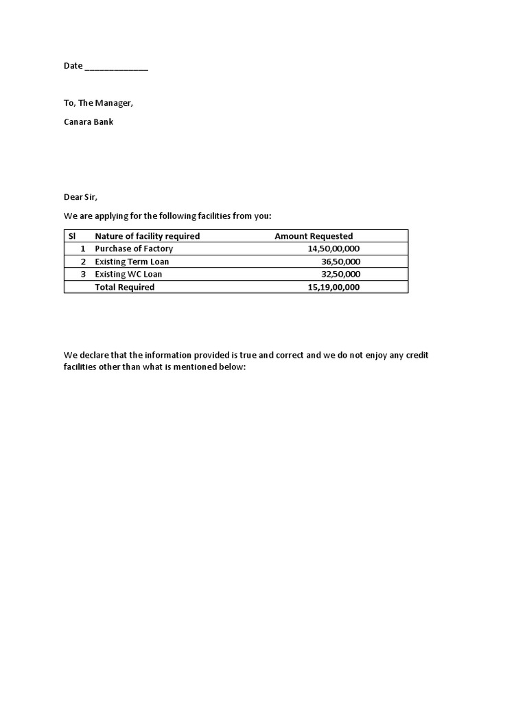 Bank Letter | PDF