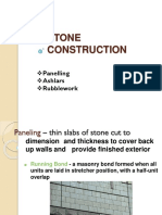 Stone Construction: Panelling Ashlars Rubblework