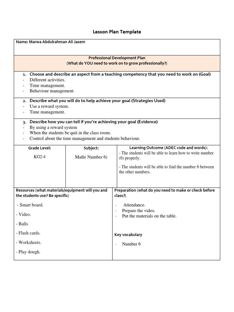 The Fourth Lesson Plan 6 | PDF | Lesson Plan | Quality Of Life
