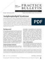 Practice Bulletin: Antiphospholipid Syndrome