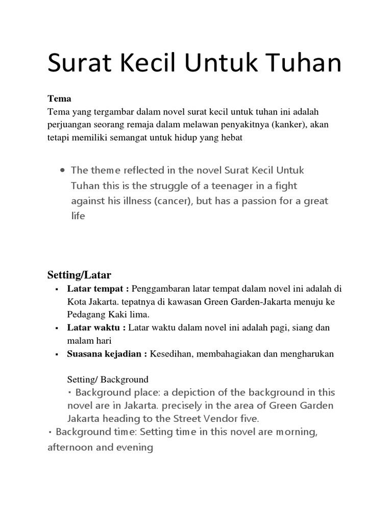 Surat Kecil Untuk Tuhan PDF