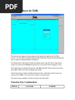 Shortcut Keys in Tally: Function Key Combination